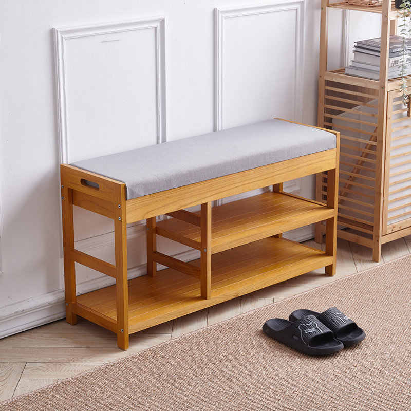 Jonestown Linen Upholstered Storage Bench, Natural