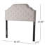 Tête de lit à boutons en gris - grand et double pour une allure moderne de chambre à coucher avec coutures en losange et tissu élégant avec garniture cloutée
