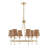 Aidean 6-Light Chandelier in Warm Brass