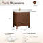 Meuble-lavabo à simple cuve 30 po en chêne brun foncé avec plateau en pierre composite à grain blanc-1930349675-1930349669