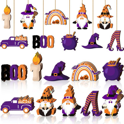 30-piece Gothic Christmas Wooden Ornaments