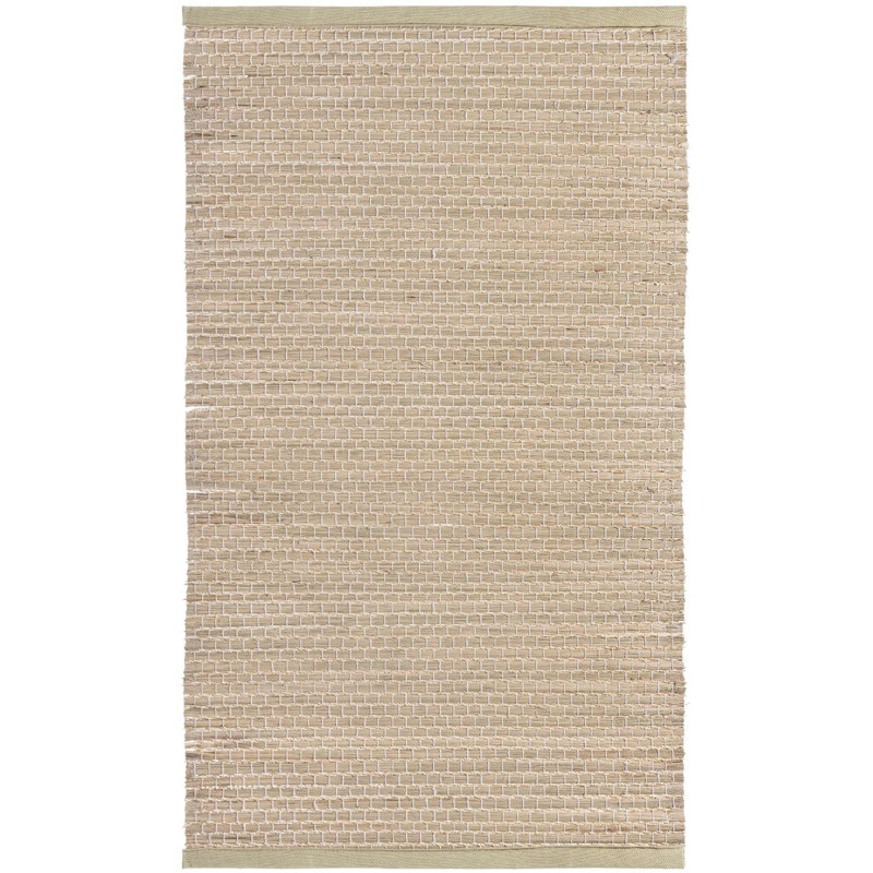 Tapis brun en jute / sisal rectangulaire tissé à la machine 2 pi 4 po x 4 pi 2 po Cambrielle
