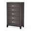 Mobilier de chambre à coucher style contemporain à deux tons avec pieds en bois et barre de nickel-1836159453