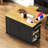 48 Inch Kitchen Island With Drop Leaf,Power Outlet,Internal Storage Rack,Rolling Kitchen Storage Cart On 5 Wheels With 5 Open Side Racks,For Kitchen,Black (Old SKU N707P257057B)(Not Include Stools)-445461874