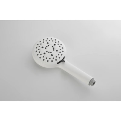 Bathroom System With 10" Rain Showerhead Facilitating Easy Cleaning, 4 Hand Shower, Adjustable Slide Bar And Soap Dish - White Brass Wall Mounted Shower Imitating Showerhead, For Mount