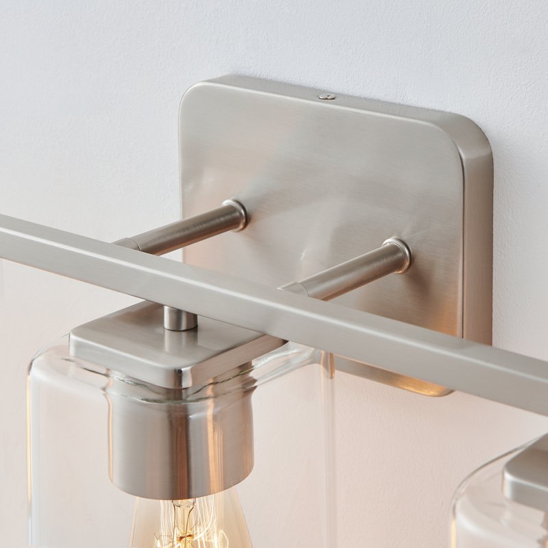 Éclairage pour meuble-lavabo à intensité variable Kagan, Nickel brossé, Clair, 6