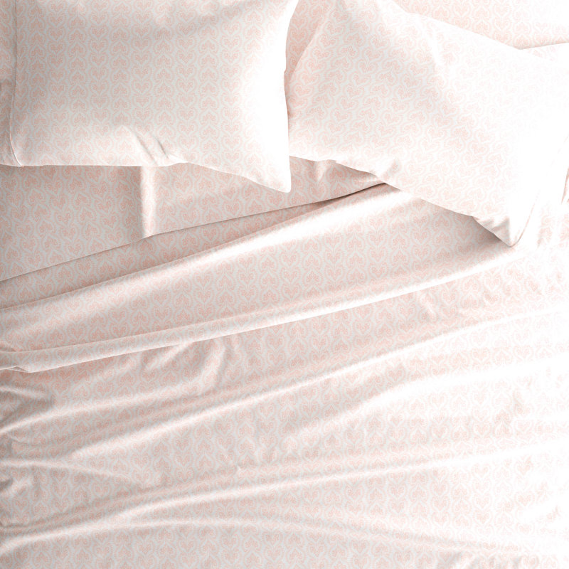 Classic Pink Full/Double Microfiber 4-Piece Bed Sheet Set