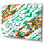 Vagues vertes et brunes - peinture sur toile-67323551-67323539