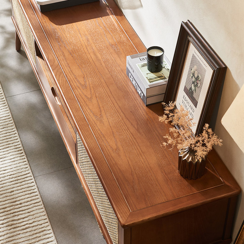 Meuble télé de style japonais, Marron foncé