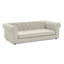 Élégant chien surélevé beige, lit confortable pour animaux de compagnie surdimensionné, matériau en lin moderne, longueur de 55 po, largeur de 26,5 po, hauteur de 17,5 po, lit d'une capacité de 130 lb et hauteur du linge de lit-110115840