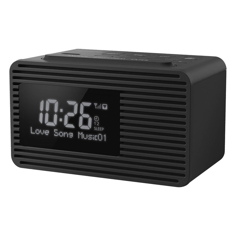 Contemporary Digital Electric Alarm Tabletop Clock White