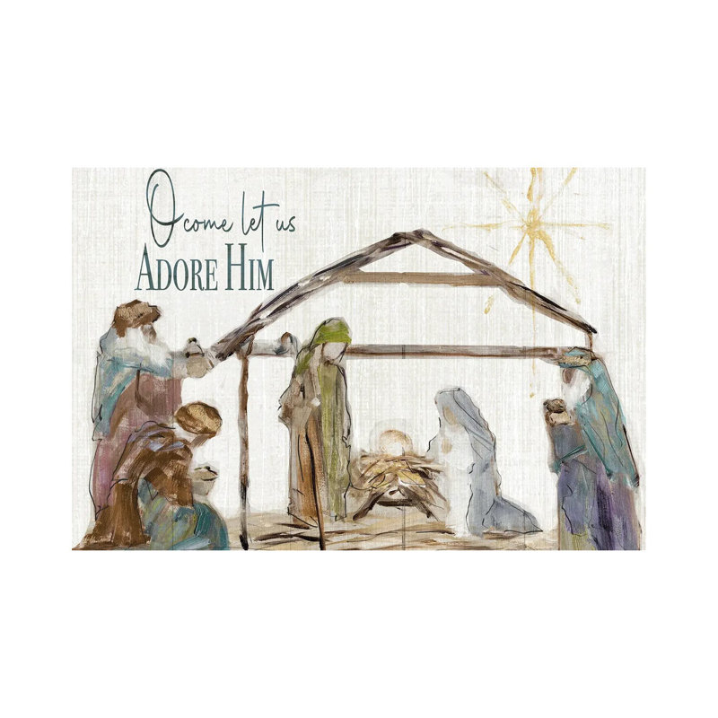 «O Come Let Us Adore him», reproduction d'art sur toile tendue