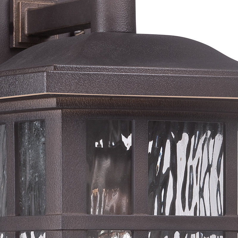 Cayman Outdoor Wall Lantern, 15.5" H x 9.5" W x 10.5" D, Bronze
