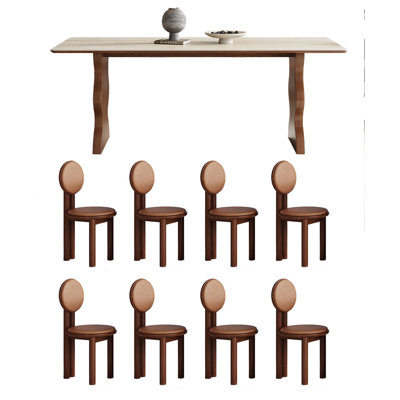 Simple small household dining table and chairs