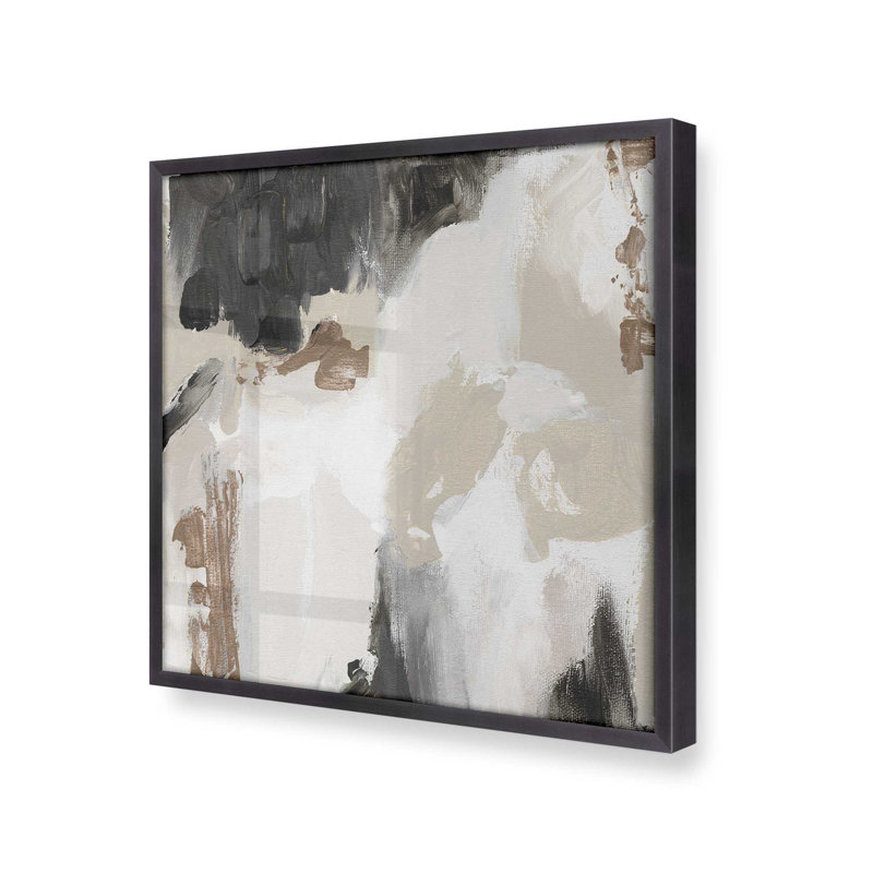 "Mosaïque monochrome V1" sur toile, Papier photo encadré zinc vieilli, 17.75" H x 17.75" W x 1.25" D