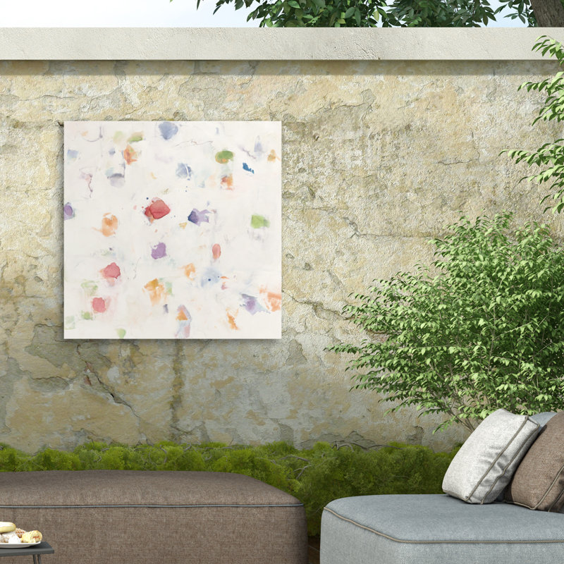 Mike Schick Glitterati II Red Outdoor  Canvas, H 35 po x l 35 po