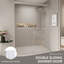 Porte de douche coulissante double demi-cadre l 56 po x H 72 po x verre trempé de 1/4 po (6 mm)-120090138