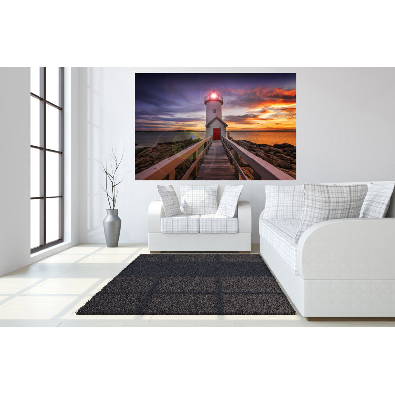 Art mural en verre trempé sans cadre Light House - 60 po x 40 po