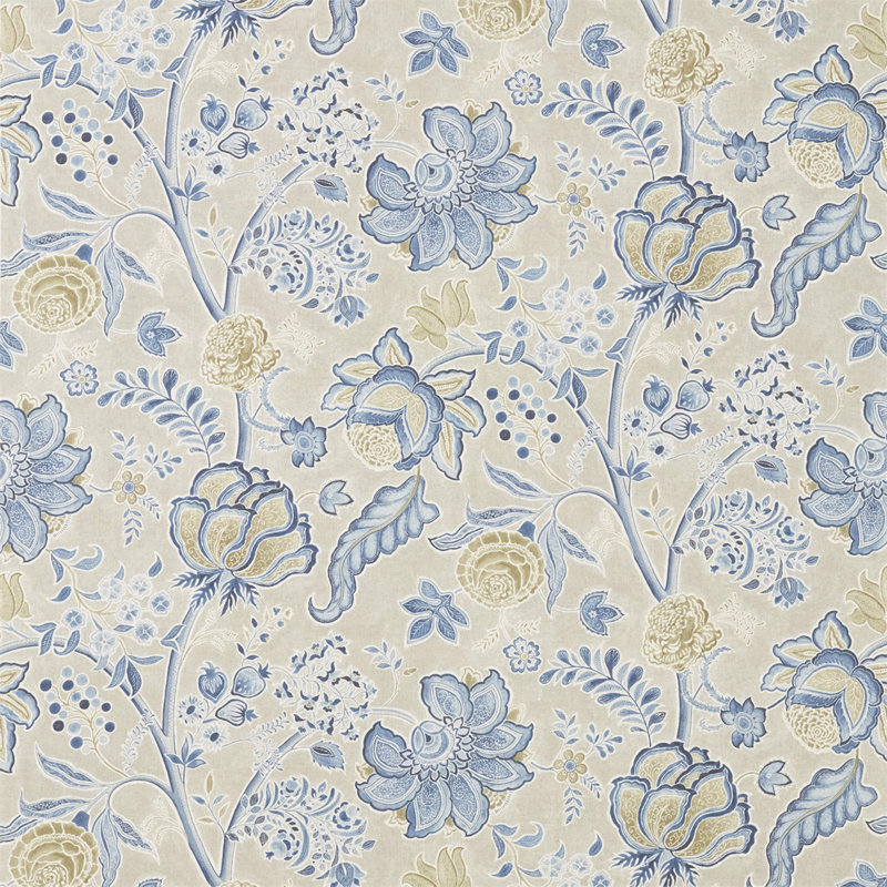 Shalimar Fabric, China Blue