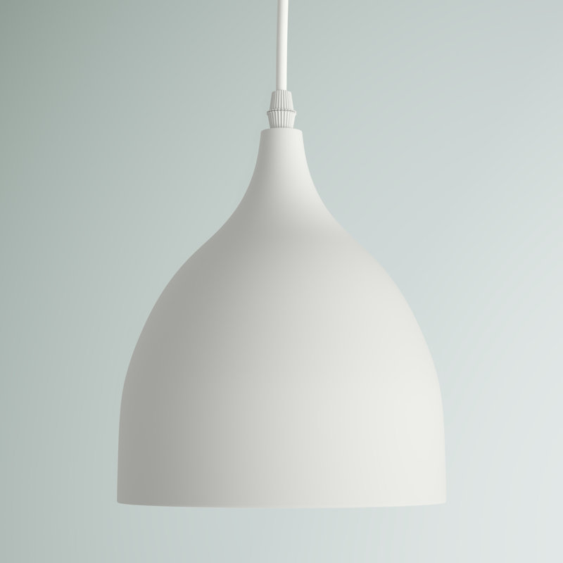 Ninnette - Light Pendant, Matte White, 7.5" H x 6.75" W x 6.75" D