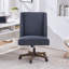 Chaise de bureau pivotante en chenille Mellins-2079463134
