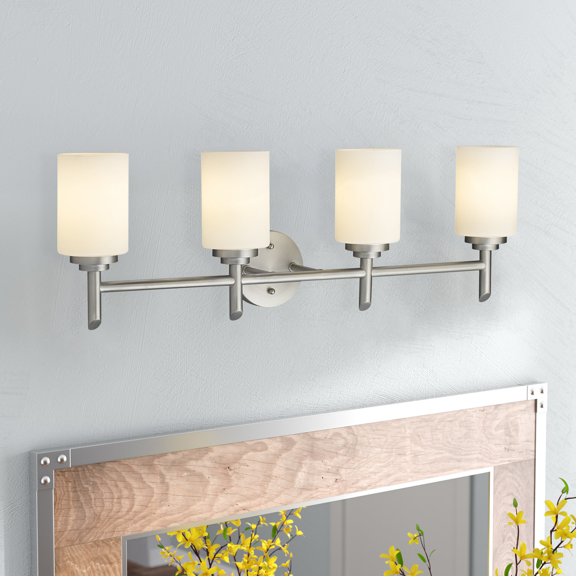 Ebern Designs 4-Lights Bathroom Vanity Light Fixtures,Over Mirror ...