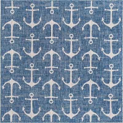 Tapis d'extérieur Ayton couleur mer