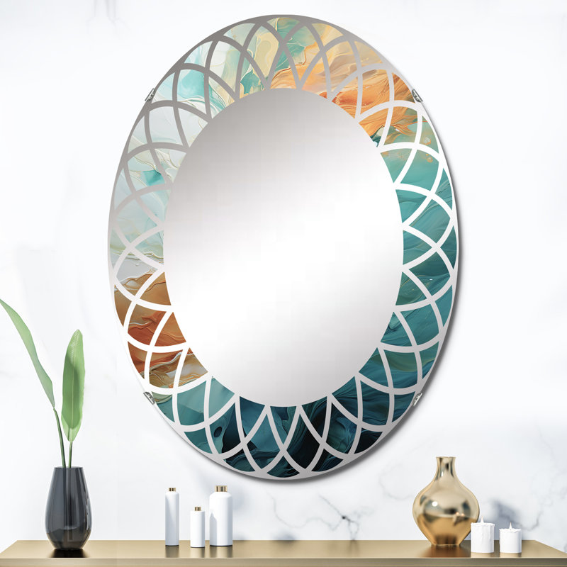 Adrija - Miroir mural moderne ovale, 36 po x 24 po
