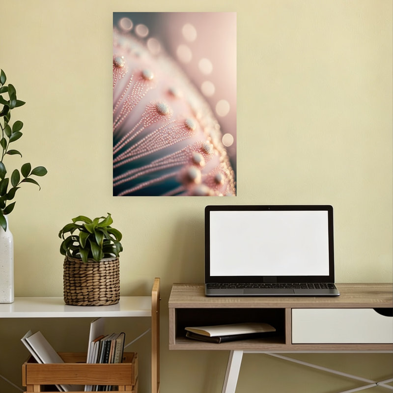 Blossom Dewdrops Abstract Contemporary Flower Wall Art Print, 45.72cm H x 30.48cm W