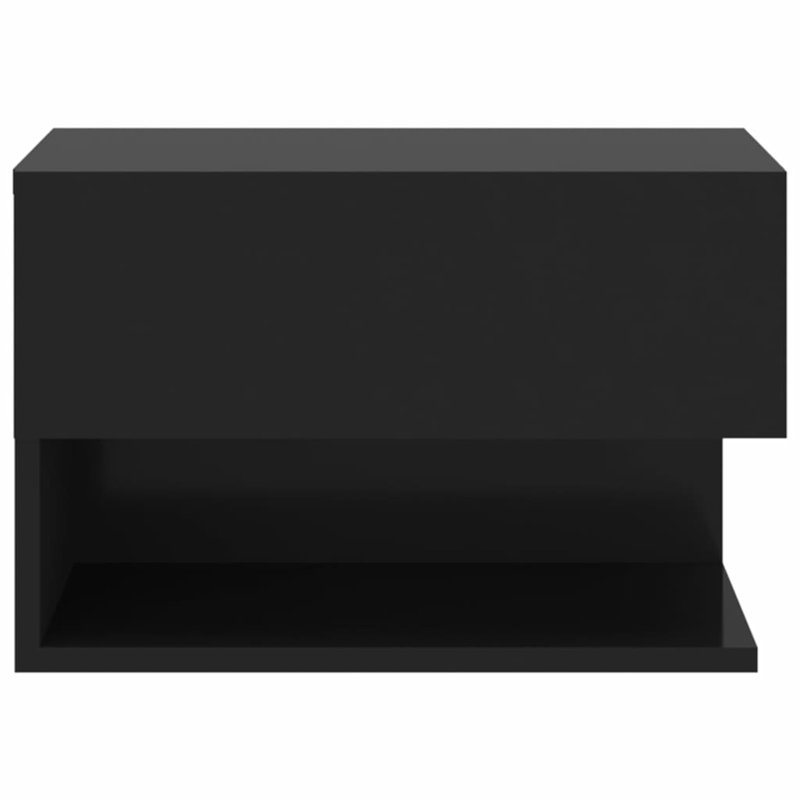 Jaiana  Wall-mounted Bedside Cabinet, Black