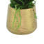 Pink Orchid Arranged in Gold Fiberstone Pot