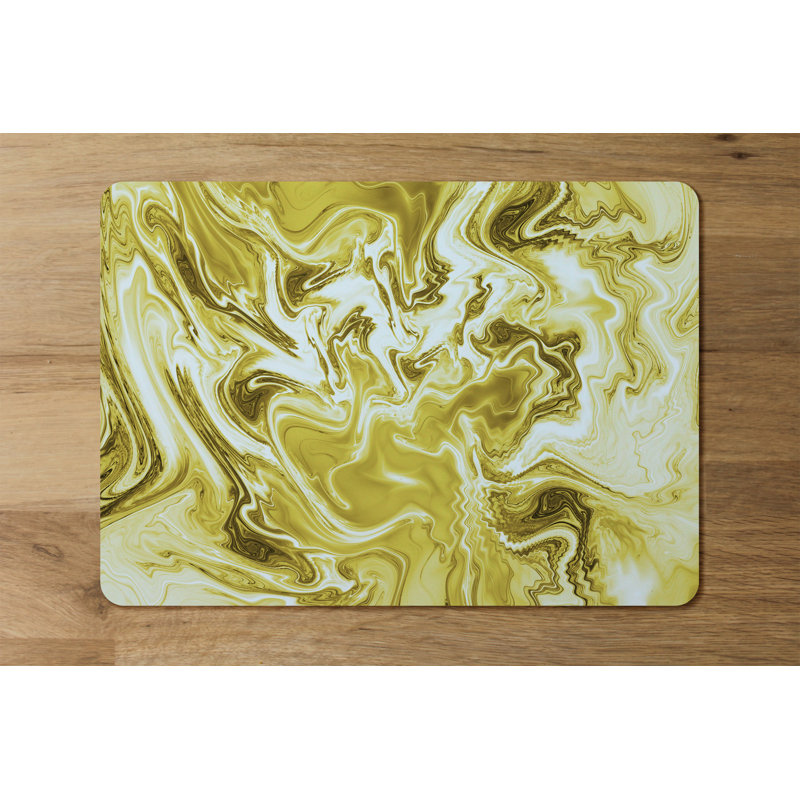 Torrence Polyester-Coated Hardboard Abstract Rectangle Placemat