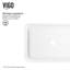 Lavabo de salle de bain vasque rectangulaire fait à la main blanc mat L 23 po x l 16 po x H 5 po Petunia