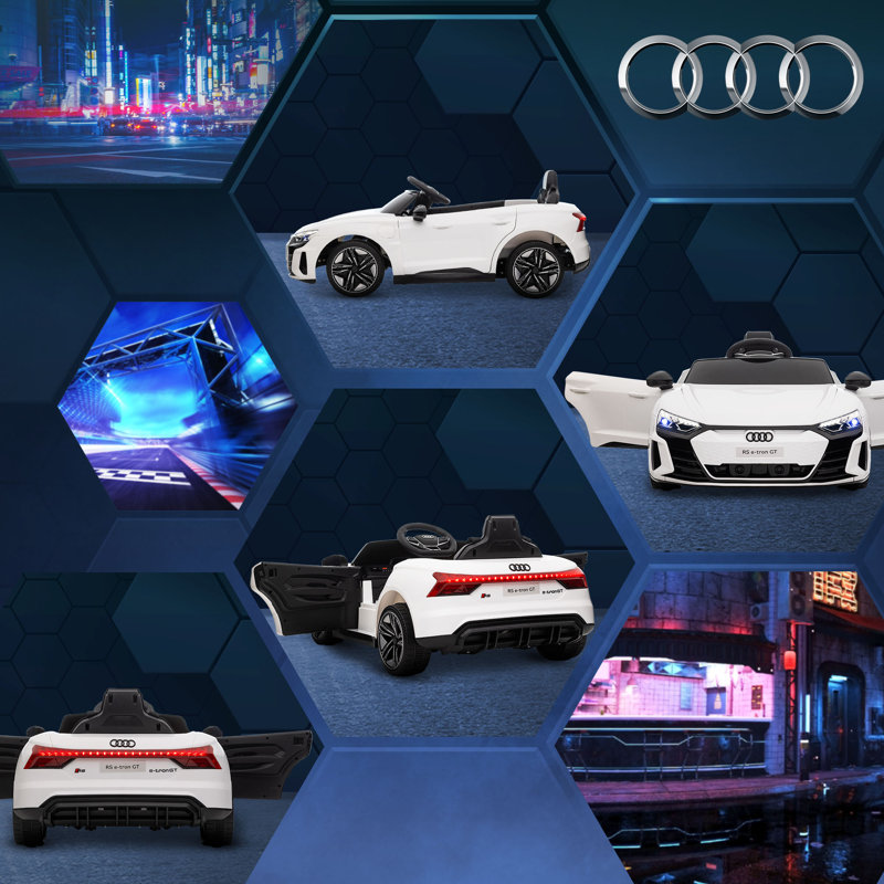 White 12-Volt Audi RS e-tron GT Ride-On Car