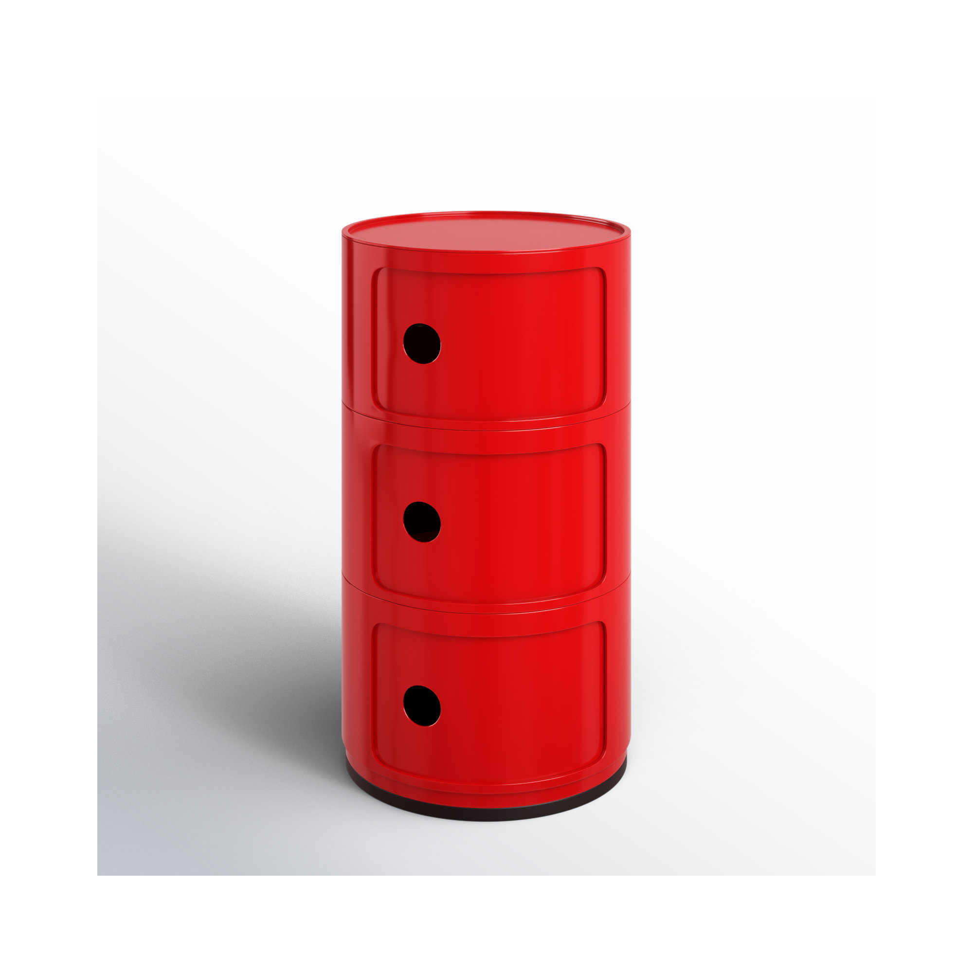 Componibili Round Modular Stacking Units, Red, 3