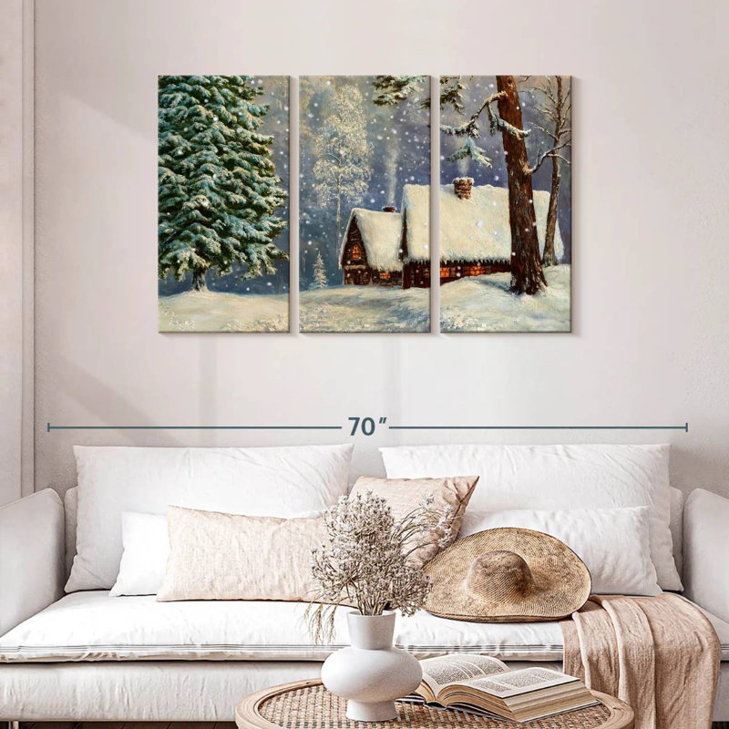 Winter Wonderland Cabins, H 28 po x l 45 po