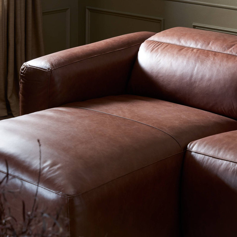 Radley Leather Modular and Reclining Sofa & Chaise, Left Hand Facing, Sonoma Coco Top Grain Leather