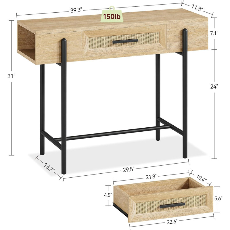 Hugh 11.8'' Console Table