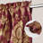 HOMEIDEAS Jacquard Victorian Curtains, Light Filtering Window Panels with Attached Valance & Sheer Backing