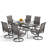 Alyah 6 - Person Patio Dining Set with Rectangular Table