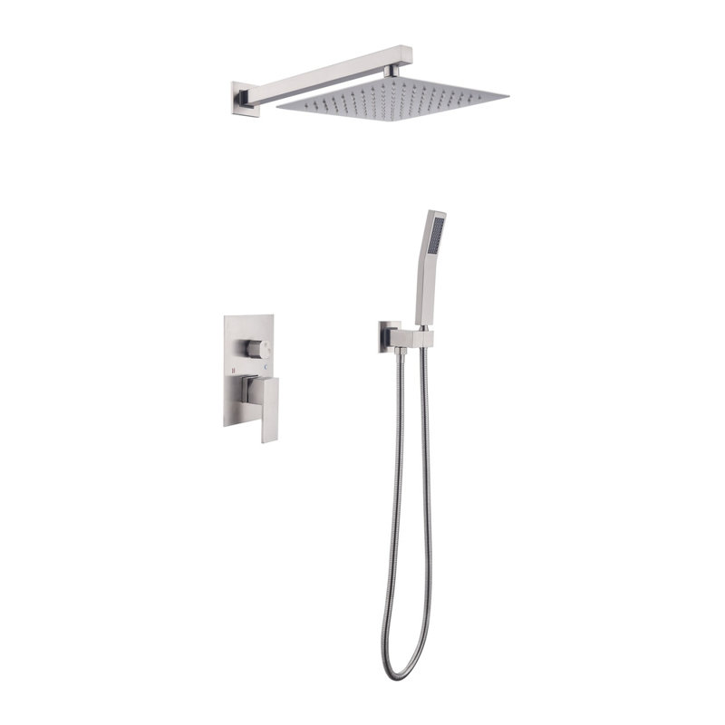 Ensemble de douche mural 10 po, Nickel brossé