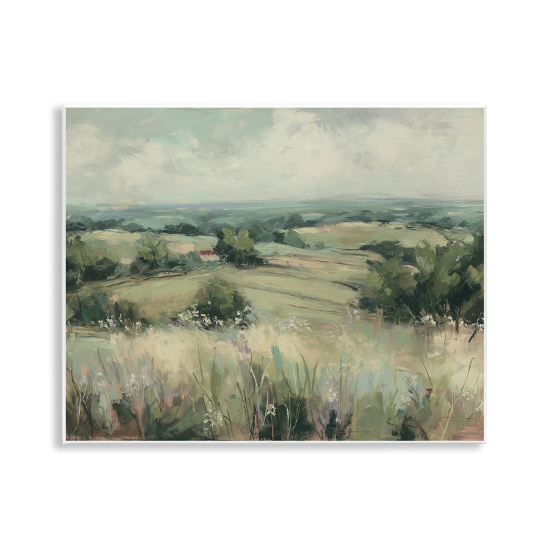 Plaque murale Idyllic Green Pastures, design par Svetlana Aleynikova