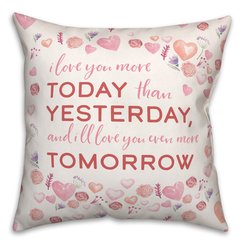  Housse et housse de coussin Love Love, 16 po x 16 po