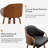 Mahtab Modern Stools With PU Upholstery And Wood Legs-963480652-963480642