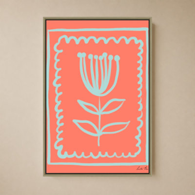 «Pop Of Floral Orange» par Lucille Price - Impression sur toile