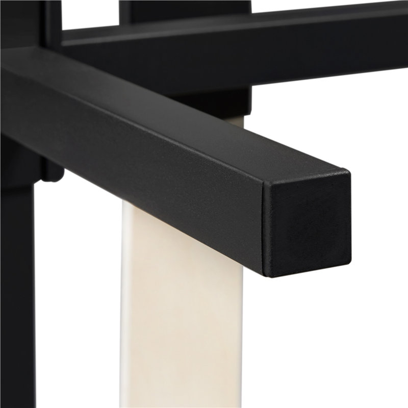 Upholstered Bed Frame with Drawer Storage, Black, Double (4'6)