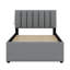 Lit plateforme tapissier avec lit gigogne-69841875