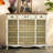 Vintage Hand-Painted Wooden Shoe Storage Cabinet