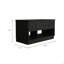 Banc de rangement Uranus, deux tiroirs, deux tablettes ouvertes, noir-79289803