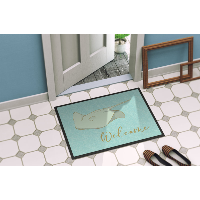 Tapis de porte d’extérieur anti-dérapant welcome Santana, H 0,25 po x l 27 po x P 18 po